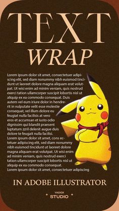 an advertisement for a computer game called text wrap with pikachu and eeo