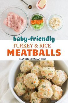 baby - friendly turkey and rice meatballs are the perfect appetizer for any family