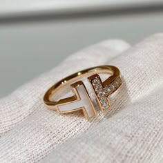 Luxury Elegant Initial Ring For Women, Luxury Modern Initial Ring For Formal Events, Luxury Minimalist Rings For Gift, Luxury Fine Jewelry Initial Open Ring, Luxury Elegant Rings With Initials, Luxury Elegant Initial Ring As Gift, Luxury Gift Stackable Rings With Simple Design, Luxury Minimalist Rose Gold Initial Ring, Luxury Open Band Rings As Gifts