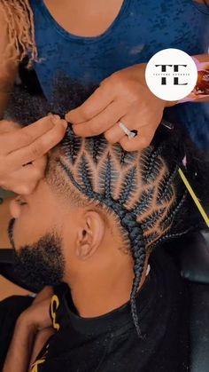 Down Braids Men, Men’s Big Single Braids, Braided Hair Designs, Braids With Fade Kids, Men Feed In Braids, Braid Designs For Men Short Hair, 6 Braids Hairstyles Black Men, Braiding Styles For Boys, Small Braids Men