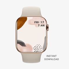 an apple watch with the date displayed on it's face and text that reads, fri 17 74