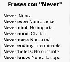 a poster with the words frases con'never