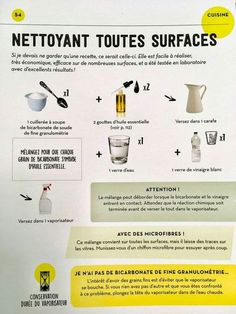 a poster with instructions on how to use the kitchen utensils in french and english