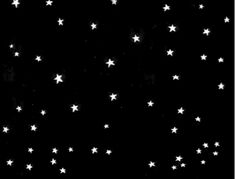 black and white stars are in the sky