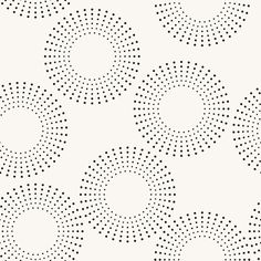 black and white dotted circles on a white background