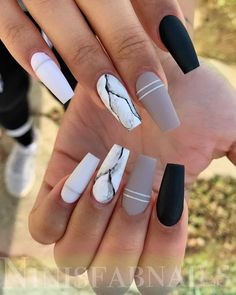 Best Coffin Nail Designs That're Absolute Perection Marble Acrylic Nails, Cute Acrylic Nail Designs, Fall Acrylic Nails, Long Acrylic Nails Coffin, Nail Swag, Acrylic Nails Coffin Short, Summer Acrylic Nails, Short Acrylic Nails Designs, Coffin Nails Designs