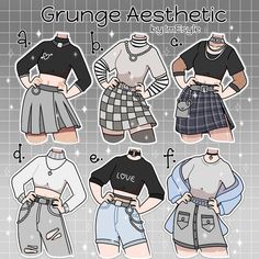 the paper doll has four different types of clothes