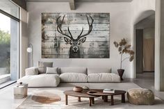 Deer Canvas Wall Art Rustic Home Decor Hunting Gifts Wood Wall Art Farmhouse Decor Elk Deer Painting Large Wall Art Housewarming Gift - Etsy Deer Decor Living Room, Hunting Bedroom For Boys, Deer Mounts In Living Room Farmhouse, Hunting Decor Living Room, Camo Home Decor, Hunting Room Decor, Hunting Cabin Decor, Hunting Lodge Decor, Cabin Wall Art