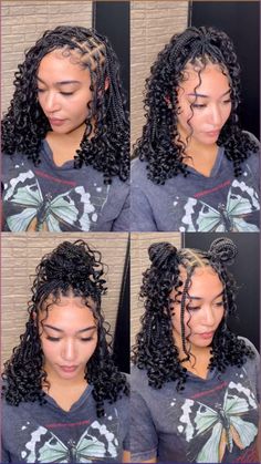 Check out 80 boho knotless braids hairstyles featuring the type of human hair that’s used and maintenance tips. Boho Braided Hairstyles, Short Hair Black, Types Of Braids, Short Braids, Braids For Black Women, Boho Braids, Hair Updo, Goddess Braids, Braids For Short Hair