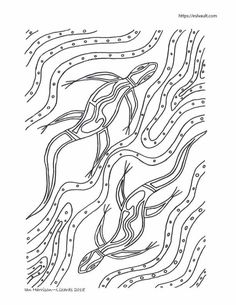 a black and white drawing of waves with dots in the middle, on a white background