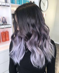 Lavender Ombre Hair, Hair Color Ideas Trendy, Silver Lavender Hair, Lavender Hair Ombre, Amazing Hair Color, Guytang Mydentity, Lavender Ombre, Lilac Hair Color, Hair Colouring