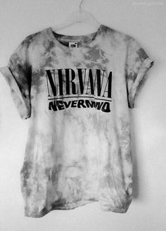 Nirvana Grunge Shirt Nirvana T Shirts, Neo Grunge, Tokyo Street Fashion, Diy Vetement, Tie Dye Shirts, New Rock, Dye Shirt, Tie Dye Shirt, Moda Vintage