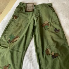 Hand Patched, Brand New, Army Utility Pants. Size Is 33 But Fits Closer To 30. Sugar Love, Utility Pants, Pants Color, Pant Jumpsuit, Brooklyn, Straight Leg, Pants For Women, Womens Sizes, Brand New