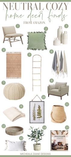 neutral and cozy home decor finds