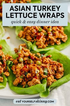 Inspired by PF Changs’ famous recipe, these Asian Turkey Lettuce Wraps are quick, easy to make and are full of so much flavor! Ground Turkey Recipes Lettuce Wraps, Teriyaki Turkey Lettuce Wraps, Healthy Ground Turkey Lettuce Wraps, Teriyaki Lettuce Wraps Ground Turkey, Greek Turkey Lettuce Wraps, Ground Turkey Wraps Lettuce Cups, Thai Turkey Lettuce Wraps, Easy Turkey Lettuce Wraps, Ground Turkey Lettuce Wraps Asian