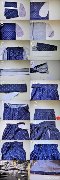 step by step instructions on how to sew a skirt