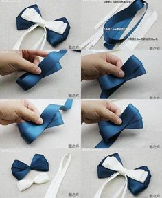 the instructions for how to make an origami bow