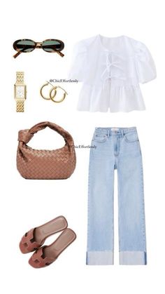 Versatile Skirts, Country Housewife, Chic Essentials, Sleeve Shirt Outfit, Corporate Girly, Transitional Outfits, Outfit Boards, White Summer Tops, Classic Accessories