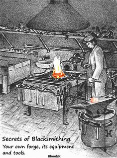 a drawing of a man cooking in a kitchen