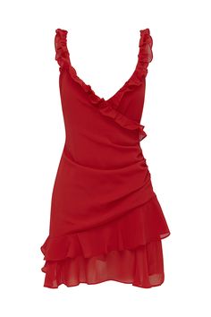 Soft Gamine, Little Red Dress, Red Chiffon, Chiffon Mini Dress, Corset Crop Top, Crop Top Sweater, Red Mini Dress, Red Fashion, Vest Dress