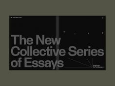 the new collective series of essays