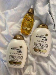 Ogx Shampoo Aesthetic, Coconut Products Aesthetic, Ogx Hair Products Aesthetic, Aesthetic Hair Care Products, Hair Care Aesthetic Products, Hair Care Products Aesthetic, Aesthetic Shampoo, Shampoo Aesthetic, Ogx Coconut Milk