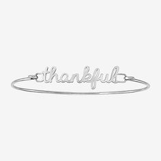 Featuring an inspiring word or your own name, this sterling silver polished bangle bracelet is ready to be personalized.Dimensions: Approx. 7.5” long; 1.75mm widePersonalization: Up to 13 charactersFeatures: PersonalizedMetal Color: WhiteChain Length: 7 1/2 InchChain Construction: CableBracelet Type: Bangle BraceletsMetal: Sterling SilverAssembled in the US from Imported Materials Healing Hearts, Polish Names, Bracelets Bangle, Gift Inspo, Healing Heart, Silver Bracelets, Bangle Bracelet, Rhodium Plated, Jewellery And Watches