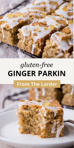 gluten - free ginger parkin from the larderr on a plate