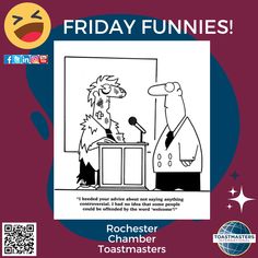 a poster with the words friday funnies written on it and an image of a cartoon character