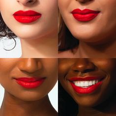 Six ultra-creamy shades of longlasting, matte red lipsticks that flatter all skin tones. Red Velvet Lipstick, True Red Lipstick, Red Orange Lipstick, Red Lipstick Matte, Perfect Red Lips, Bright Red Lipstick, Code Red, Cool Undertones, Matte Red