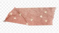 a piece of pink paper with gold stars on it, against a white background png