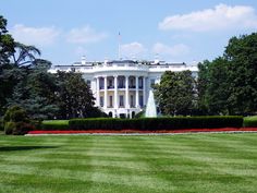 the white house in washington d c is seen from across the lawn