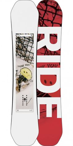 a snowboard with the word burton on it's bottom and bottom part in red