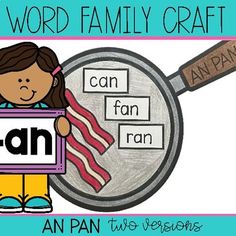 the word family craft with an american flag and a magnifying glass on it