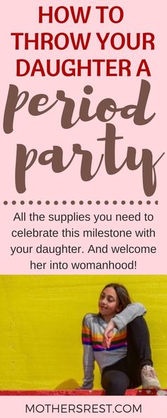 All the supplies you need to celebrate this milestone with your daughter. And welcome her into womanhood! Including period panties and Teen Vogue and maybe some Midol. No More Period Party, First Time Period Kit, Period Package For Daughter