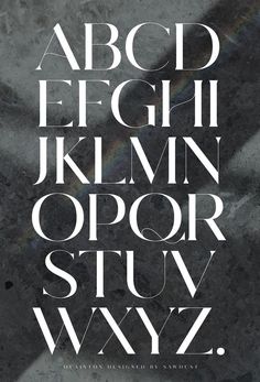 the alphabet is made up of different letters and numbers, all in black and white