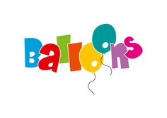 colorful balloons with the word bakes written in it's upper and lower letters