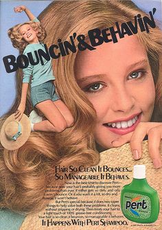 an advertisement for perle's hair products featuring a woman with blonde hair