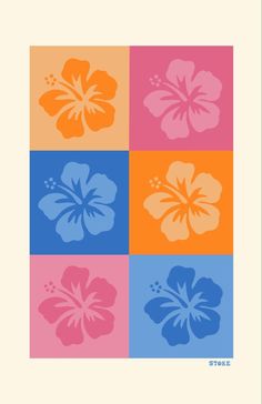 Surf Shop Design, Hibiscus Flower Wallpaper, Aloha Print, Cute Summer Wallpapers, Dorm Art, Wallpaper Iphone Summer