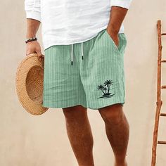 Category:WE-Pants; Season:Summer; Fabric:Polyester; Gender:Men's; Style:Boho,Hawaiian; Occasion:Vacation,Holiday,Beach; Fit Type:Regular Fit; Function:Breathable,Comfort; Waistline:Mid Waist; Pattern:Coconut Tree; Design:Pocket,Elastic Waist,Drawstring; Pants Type:Beach Shorts,Casual Shorts,Summer Shorts; Fly Type:Drawstring,Elasticity; Front page:FF; Listing Date:05/03/2024; Production mode:External procurement; Hips:; Length:; Waist:; Pants Length:Short Bohemian Style Shorts For Beach Party Vacation, Bohemian Shorts For Beach Party Vacation, Bohemian Shorts For Summer Beach Party, Summer Beach Shorts With Pockets, Vacation Shorts With Pockets For Beach Season, Casual Summer Vacation Bottoms, Bohemian Shorts For Beach Vacation, Bohemian Beach Shorts For Summer, Vacation Beach Season Shorts With Pockets