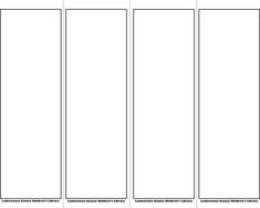 three vertical bookmarks with lines on each side and one line at the bottom, in white