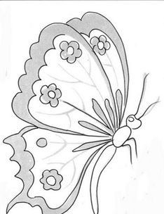 a black and white drawing of a butterfly