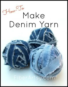 how to make denim yarn with the help of fiber artsy - video and free pattern