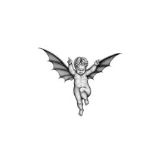 Satanic Tattoos, Tattoo Colour, Cupid Tattoo, Minimal Tattoo Ideas, Cherub Tattoo, Tattoo Posters, M Tattoos, Rune Tattoo, Artwork Anime