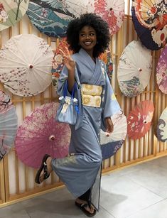 Japan Clothes Outfits, Kimono Yukata, Statement Fashion, Black Femininity, Old Clothes, Fashion Items, Black Is Beautiful, Traditional Outfits, Pretty People