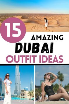 the top ten things to see and do in dubai, including desert scenes with text overlay