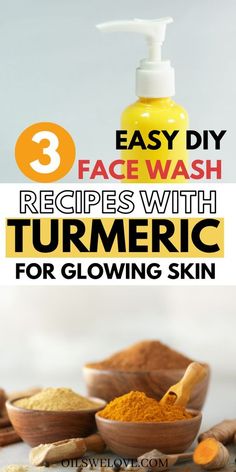 You can easily repeat one of these turmeric face wash recipes at home. Turmeric is known for its anti-bacterial and anti-oxidant Features and helps to keep your skin Glowing and clean. Turmeric Face Soap Recipe, Diy Turmeric Face Wash, Tumeric Face Pads, Diy Tumeric Face Wash, Turmeric Face Wash Recipe, Home Made Skin Care Recipes, Turmeric Face Soap, Essential Oils Face Wash, Turmeric For Face