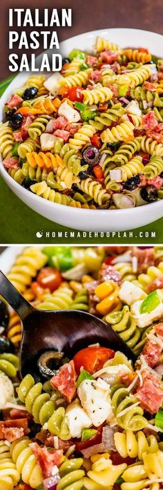 this italian pasta salad is loaded with lots of fresh ingredients