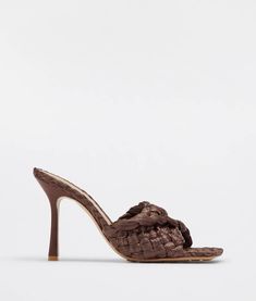 Sandals | Bottega Veneta® GR Bottega Veneta Stretch Sandals, Fashions Designs, How To Stretch Shoes, Bitter Chocolate, Women's Shoes Accessories, Bottega Veneta Intrecciato, Brown Heels