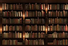 a large book shelf filled with lots of books